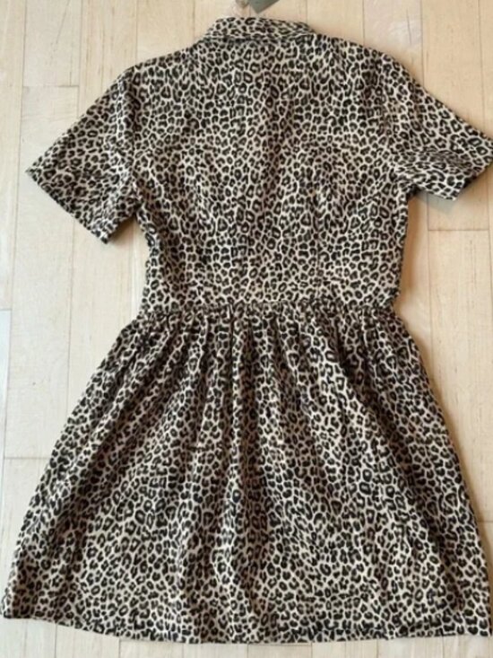 J.Crew A line shirtdress in leopard chino-CE758-cotton-BROWN LEOPARD-NWT-NWT - Picture 6 of 7